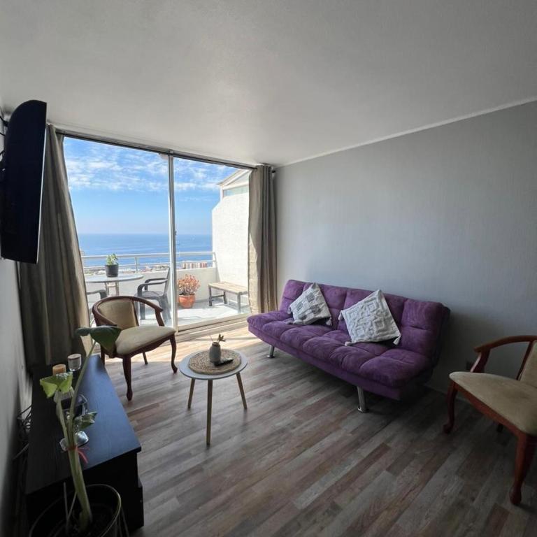 Vista al mar a pasos de la USM Valparaíso - Three-Bedroom Apartment - 14
