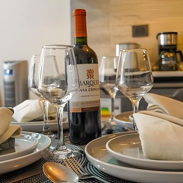 Modern Apartment with Terrace | Steps from Movistar Arena & Barrio Universitario | Up to 4 Guests - One-Bedroom Apartment with Balcony - 26