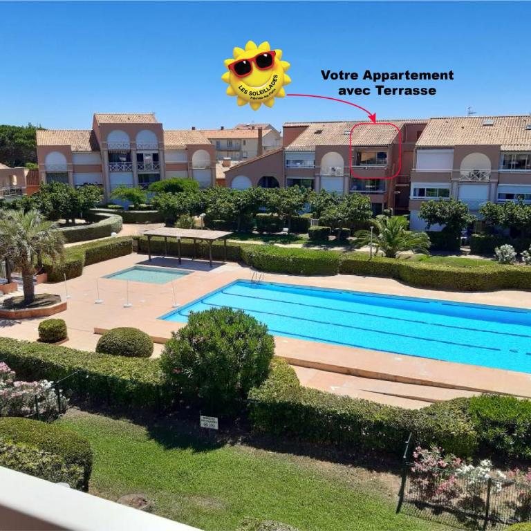 Appt T2 climatisé, climatisation neuve cette année!, Piscine, la Plage à 130m! Parking privé clos, Lave-linge, Lave-vaisselle, Draps, Linge et Ménage inclus! - Appartement 1 Chambre - 14