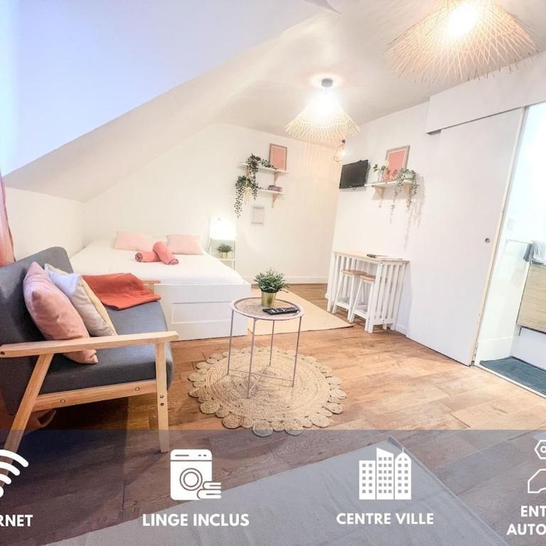 Studio cosy Centre-ville, proche gare et plage - Appartement 2 Chambres - 1
