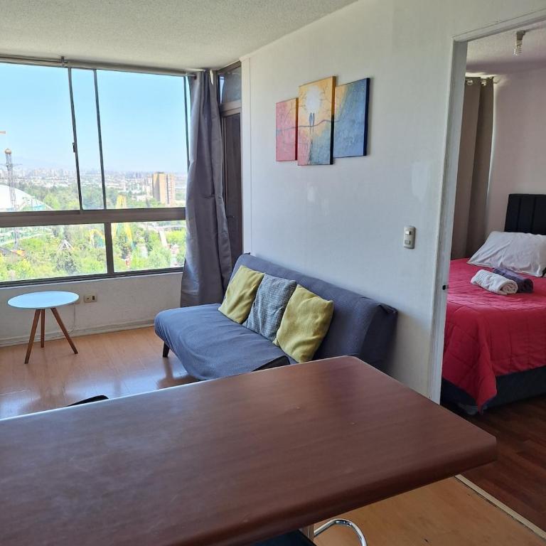 Dpto Vista hermosa Parq O'Higgins y Movistar Arena - One-Bedroom Apartment - 1