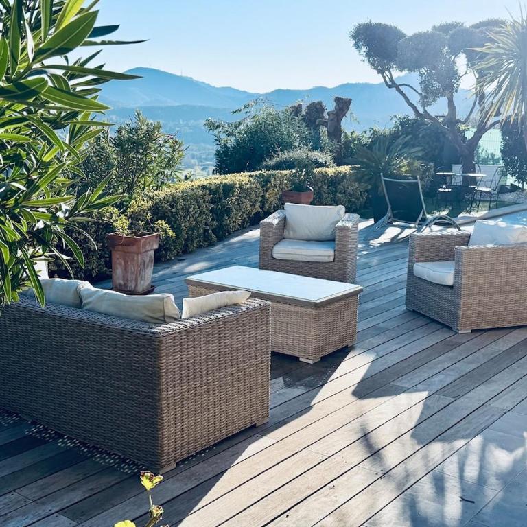 Villa les Amandines 110 m2 swimming pool, sea view air conditioning - Three-Bedroom Villa - 12