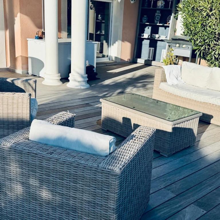 Villa les Amandines 110 m2 swimming pool, sea view air conditioning - Three-Bedroom Villa - 9