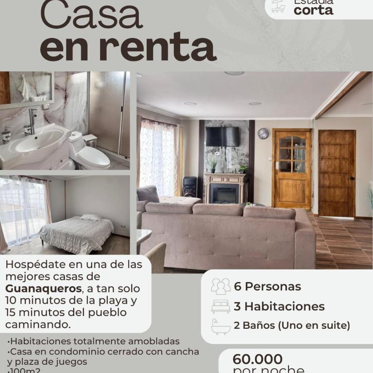 Casa guanaqueros - Three-Bedroom House - 6