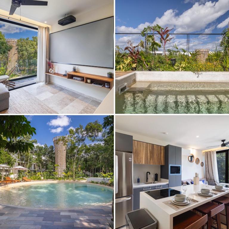 Penthouse 2BR in Tulum with Private Rooftop and Pool - Two-Bedroom Apartment with Balcony and Terrace - 1