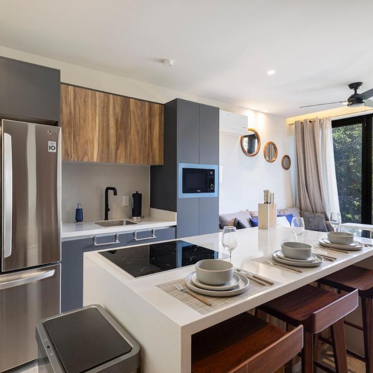 Penthouse 2BR in Tulum with Private Rooftop and Pool - Two-Bedroom Apartment with Balcony and Terrace - 7