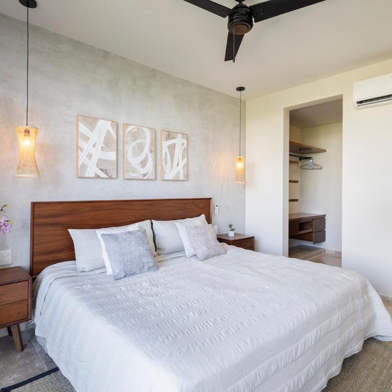 Penthouse 2BR in Tulum with Private Rooftop and Pool - Two-Bedroom Apartment with Balcony and Terrace - 16