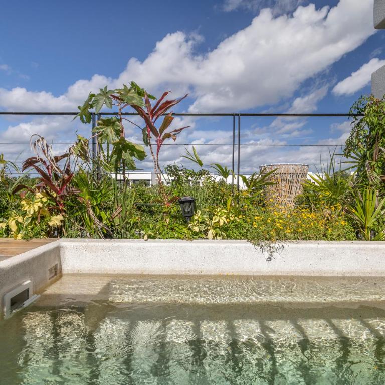 Penthouse 2BR in Tulum with Private Rooftop and Pool - Two-Bedroom Apartment with Balcony and Terrace - 21