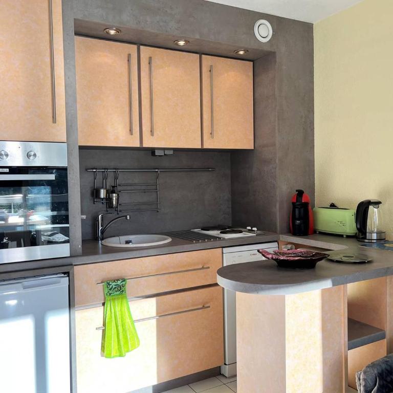 LV100-017 Appartement Studio cabine 4 couchages LE LAVANDOU - Studio with Pool View - 8