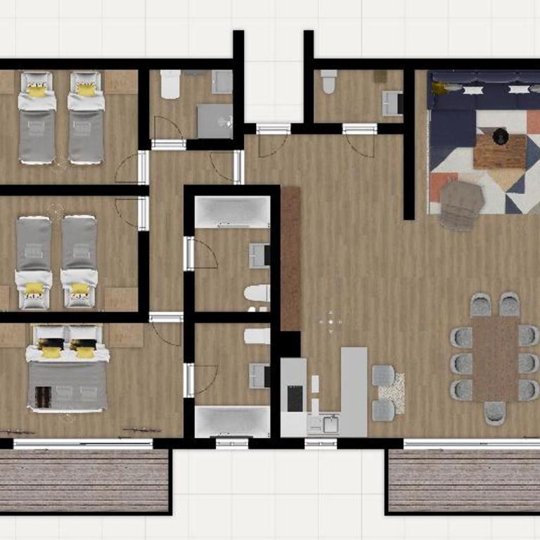 Stylish ski-in ski-out 3 bed apartment, Arc 1950 - Apartment mit 3 Schlafzimmern - 25