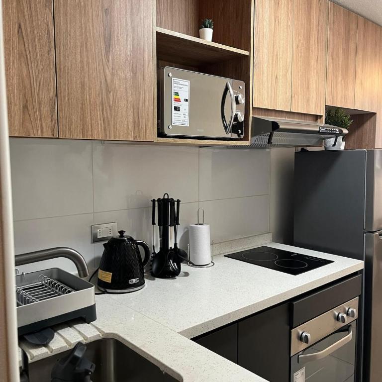 Cómodo departamento a pasos de metro Santa Ana - One-Bedroom Apartment - 6