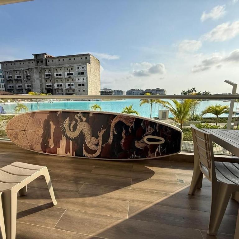 Vista a Laguna cristalina + 2 alc + parking - Two-Bedroom Apartment with Pool View - 22