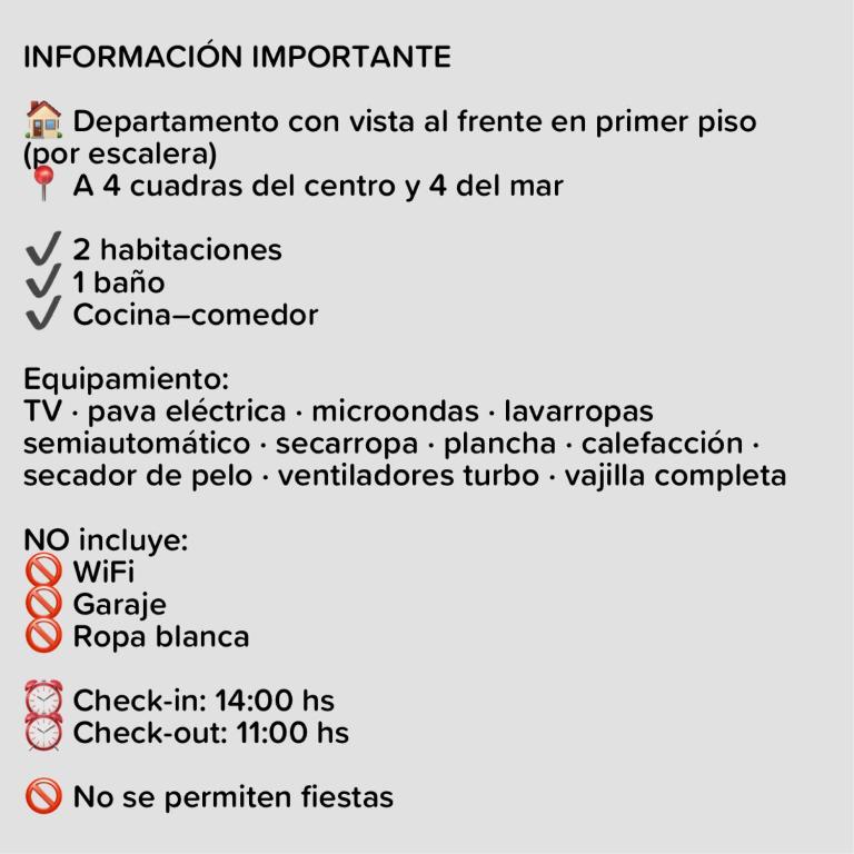 dpto céntrico a 4 cuadras del mar - Apartamento de 2 dormitorios - 11