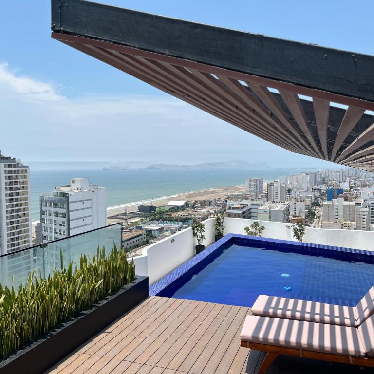 Albano Penthouse íntimo piscina y vista al mar - One-Bedroom Apartment - 16