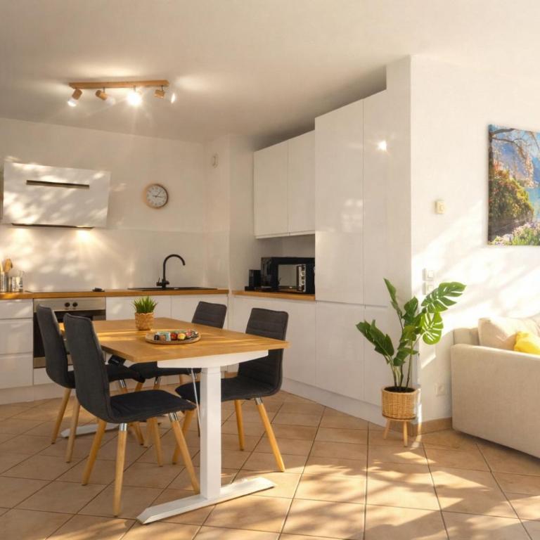 T2 de 56m2 - Genève à 5 min- Parking Privé Gratuit - Appartement 1 Chambre - 2