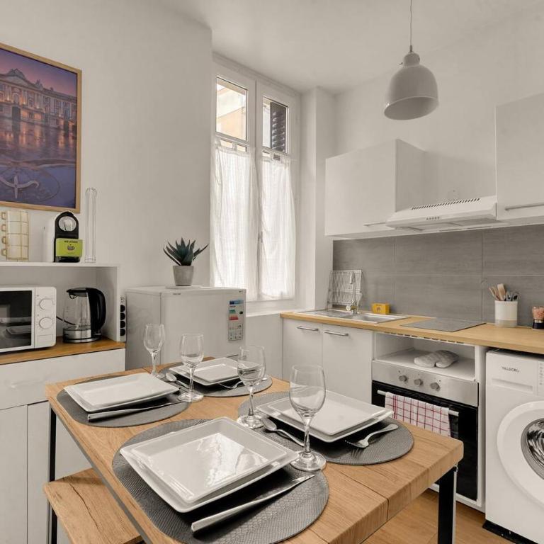 Toulouse Chic & Cosy – Beau T2 avec Parking - Apartment - 12
