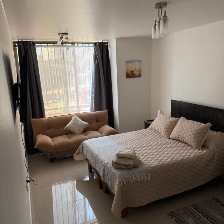 Iquique, 3 minutos de orilla de mar - One-Bedroom Apartment with Garden View - 1