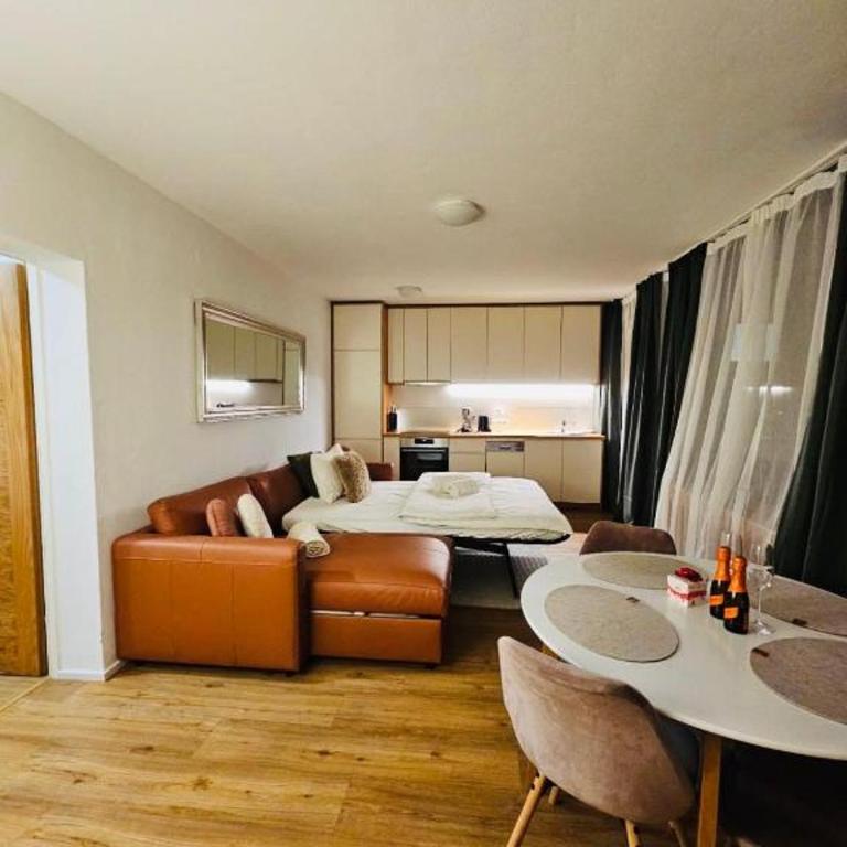 NĀVA PLACE Alpine Apartment in Kaprun - Peaceful Location, Near Glacier & WiFi - One-Bedroom Apartment - 1
