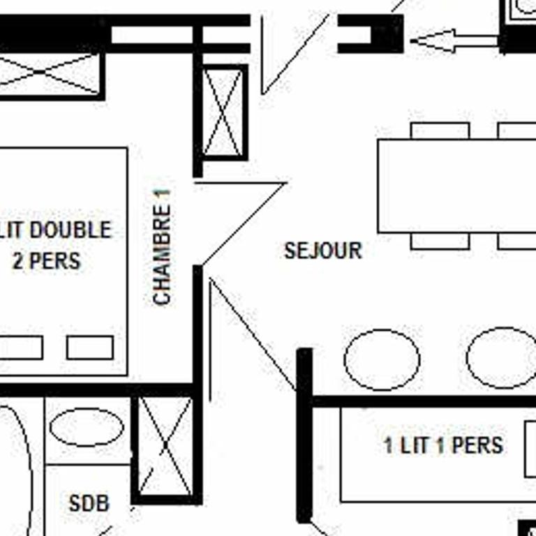 Charmant appartement rénové 2/3 pièces pour 5 pers, proche pistes et commerces, parking gratuit - FR-1-329-29 - Apartment (5 Adults) - 5
