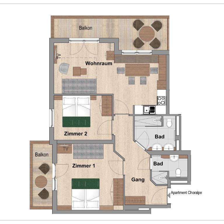 Apartment Anita - Superior Apartment mit 2 Schlafzimmern - 11