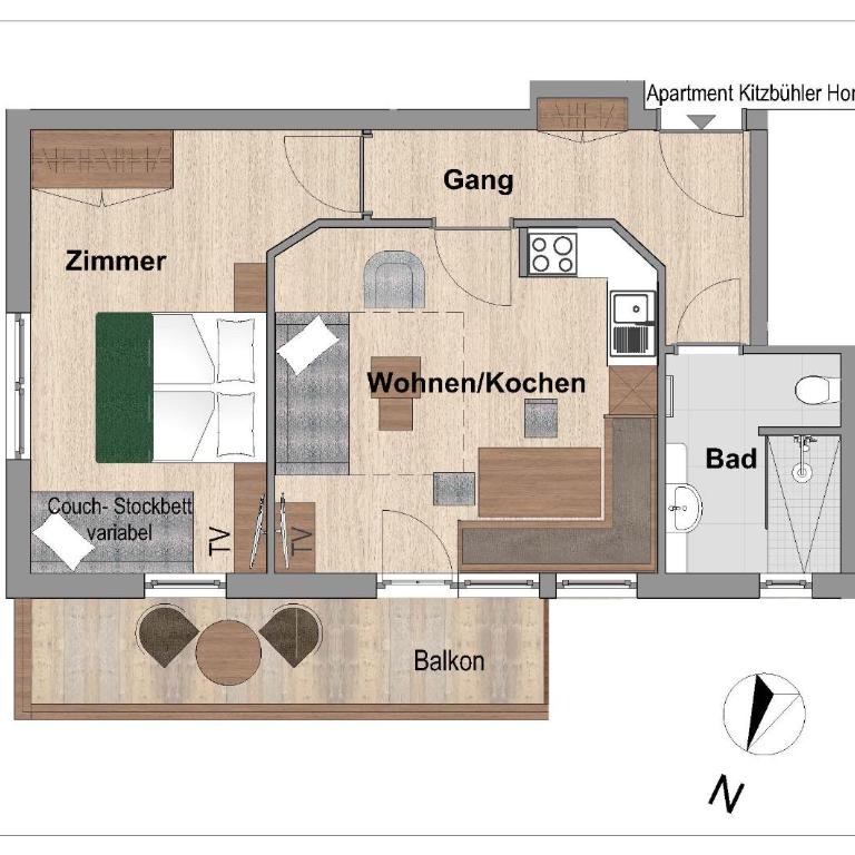 Apartment Anita - Apartment mit 1 Schlafzimmer - 1