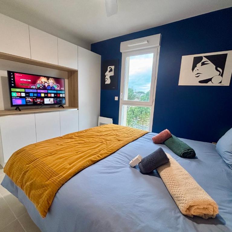 Haut Standing ACCÈS DIRECT MER 3min à pieds,Parking privée, Wifi, Netflix - Appartement 2 Chambres - 3