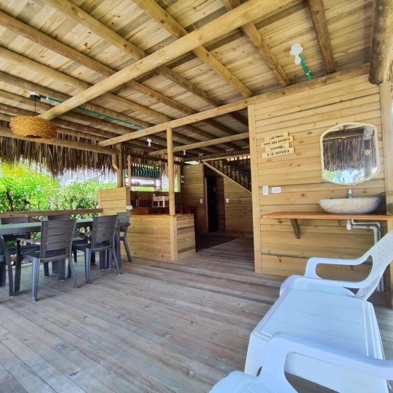 Cabaña de playa 6 personas con cocina y kiosko privado - Casa con 1 dormitorio - 12