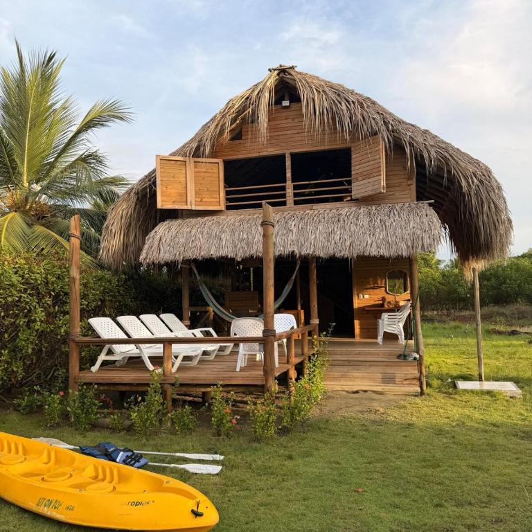 Cabaña de playa 6 personas con cocina y kiosko privado - Casa con 1 dormitorio - 1