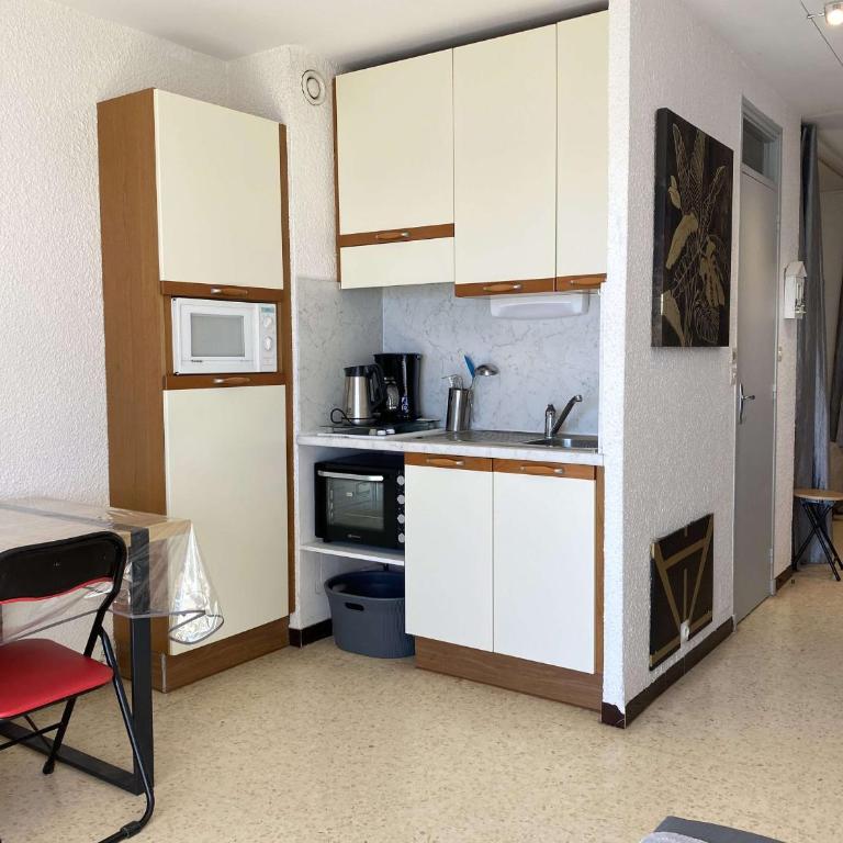 Beau T1 climatisé avec cuisine équipée et balcon - Balaruc-les-Bains - FR-1-553-265 - Appartement - 3