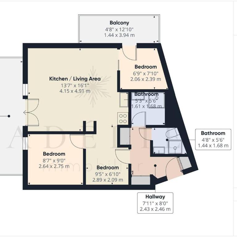 Appart. skis aux pieds 8 pers proche de tout, Parking, Machine à laver - FR-1-398-532 - Appartement (8 Adultes) - 12