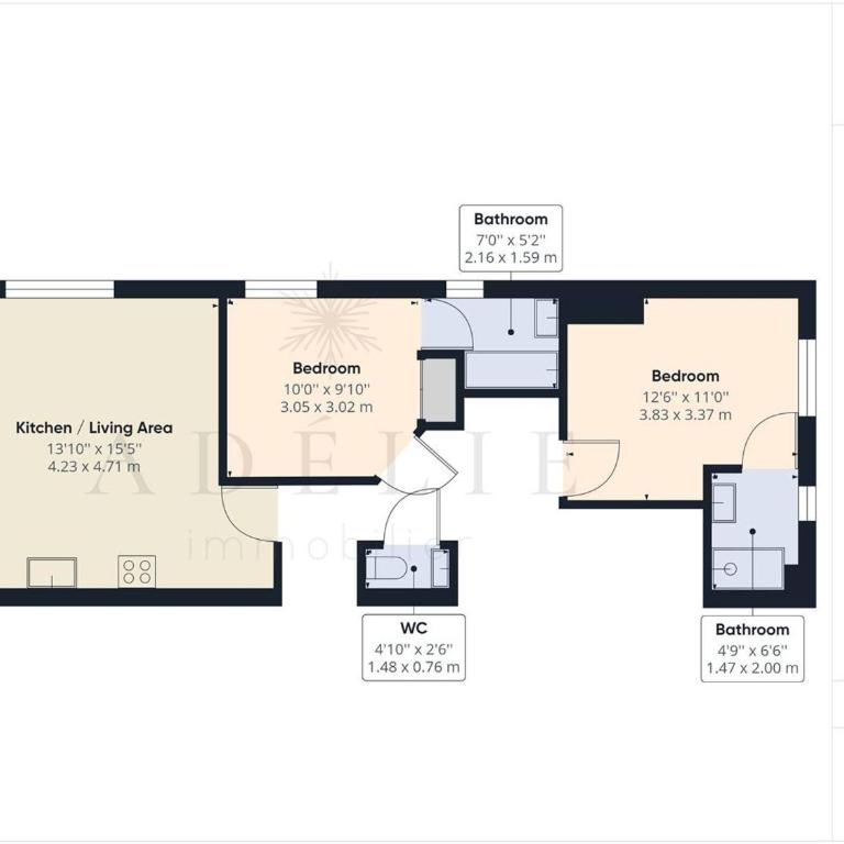 Charmant 3 pièces aux pieds des pistes avec balcon, parking et WiFi - FR-1-398-606 - Appartement (6 Adultes) - 17