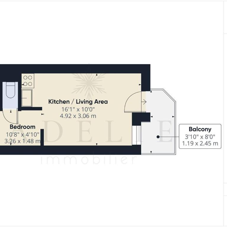 Studio Sud 4 pers, balcon, à 50m des pistes et 200m des commerces, idéal pour familles - FR-1-398-629 - Estudio - 11