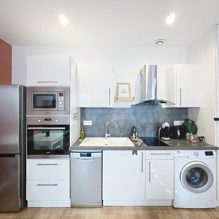 Le Rémois - Appartement rare - Cour privée - Parking - Reims - Appartamento con 1 Camera da Letto - 5