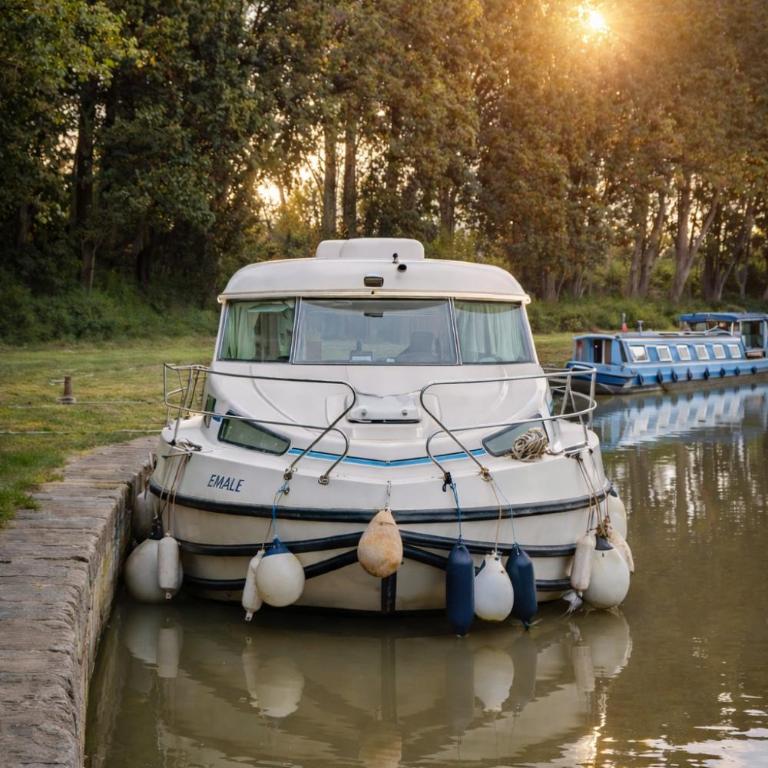 Bateau 6 personnes sans permis terrasse à quai ou Supplément Navigation - Mobilheim - 11