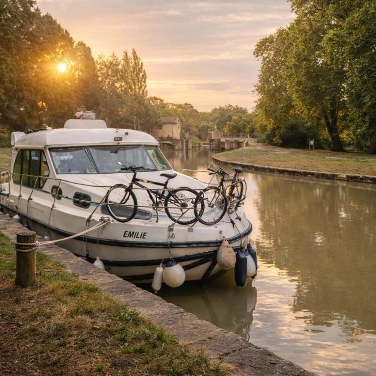 Bateau 6 personnes sans permis terrasse à quai ou Supplément Navigation - Mobilheim - 13