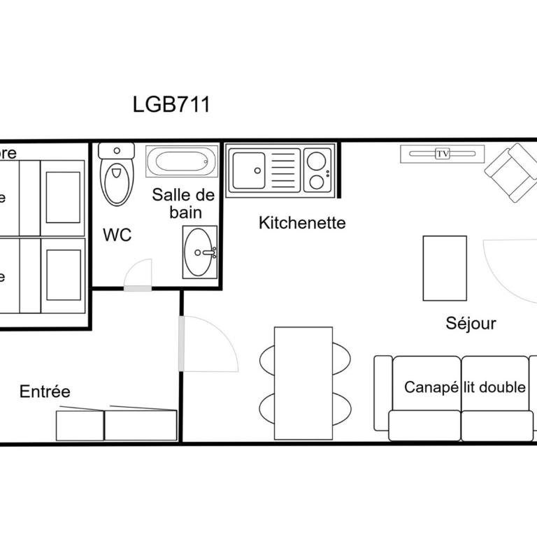 Confortable 2 Pièces, Skis aux Pieds, Proche Commerces - FR-1-182A-33 - Apartamento - 11