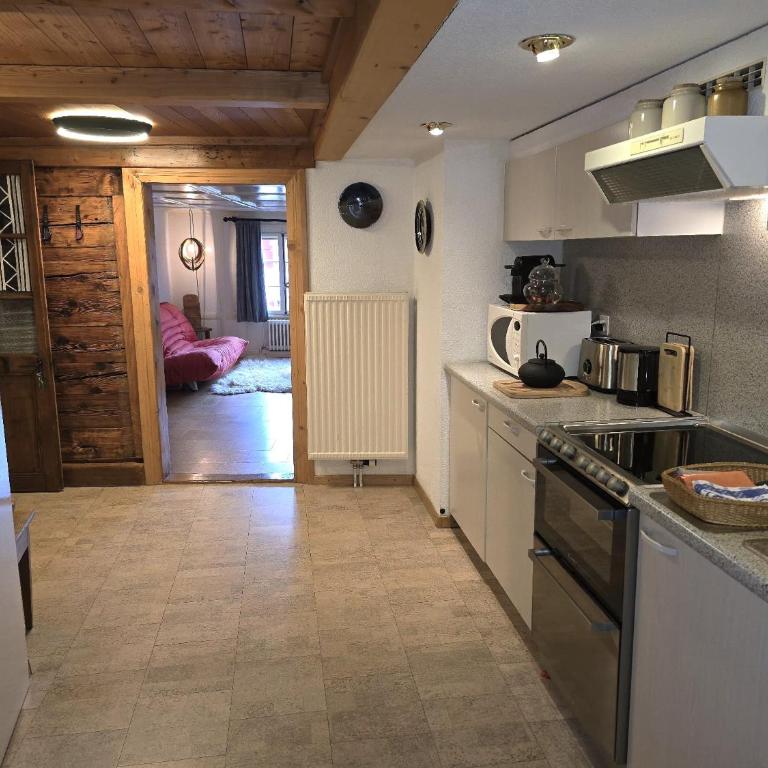 Heimatkunst 02, klassisches Walliser Chalet, teilrenoviert, zentral - Apartment mit 1 Schlafzimmer - 1