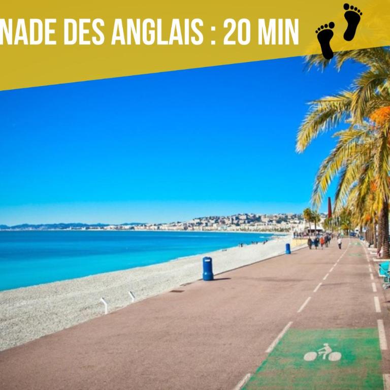 Le Balcon d'Azur - proche Port et gare Nice Riquier - Appartement 2 Chambres - 45