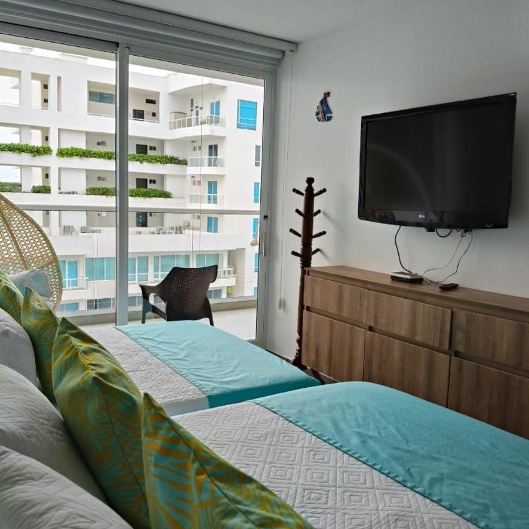 Apartamento con salida privada a la playa en Morros, Cartagena - One-Bedroom Apartment - 3