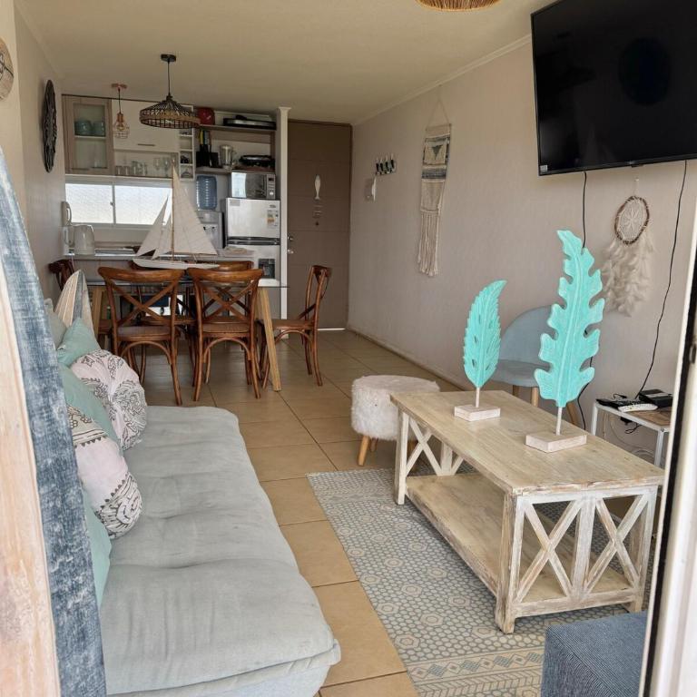 Departamento para 6 personas Playa Los Molles - Three-Bedroom Apartment - 6