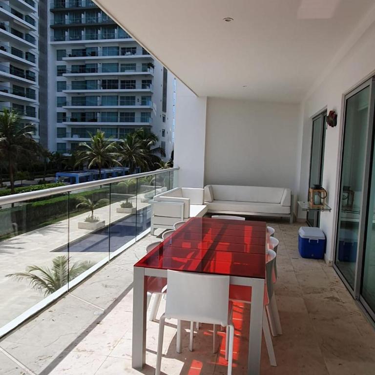 Apto con piscina y playa privada en Morros - La Boquilla - Two-Bedroom Apartment - 6