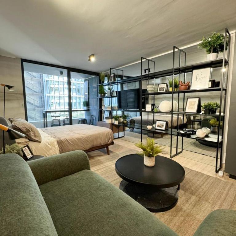 Moderno estudio con aire acondicionado y estacionamiento - One-Bedroom Apartment - 3