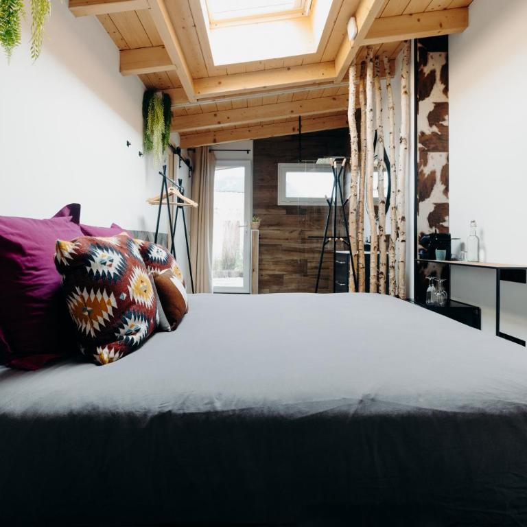 La Villa d'Hélène Chambre d'hôtes BnB - Cluses - Parking Voiture - Moto - Vélo - Chambre Double avec Terrasse - 3