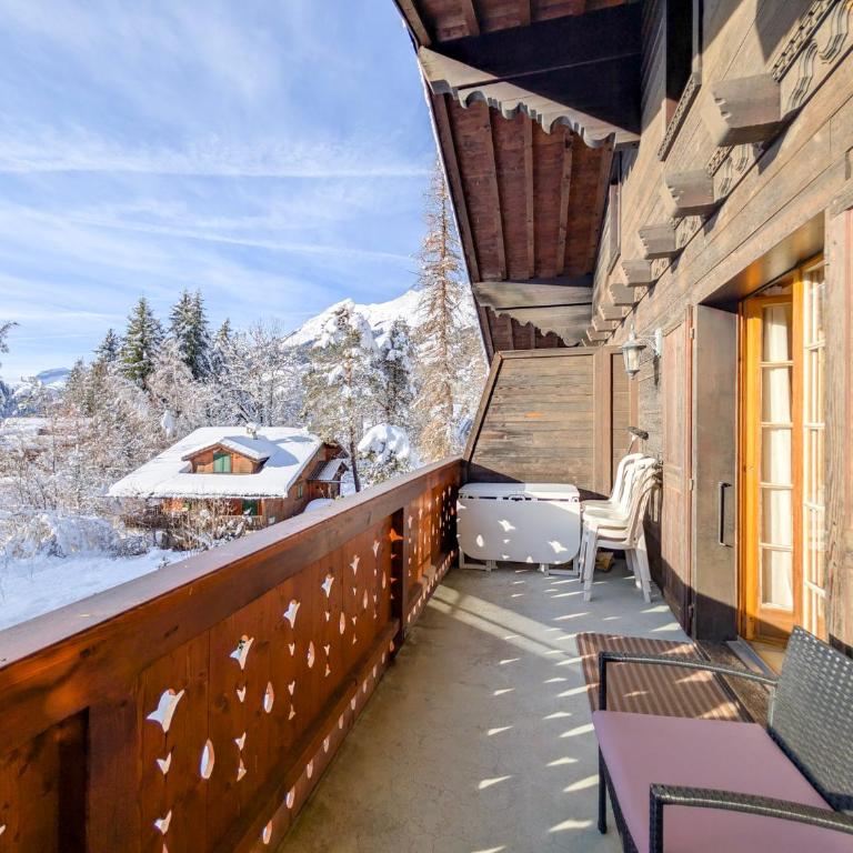 Grand duplex, charme, cheminée & balcon Diablerets - Apartment mit 4 Schlafzimmern - 29