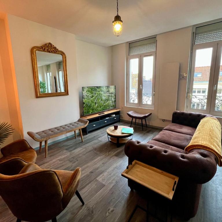 Le Jacquard Roof top- Duplex spacieux -Hypercentre Calais - Two-Bedroom Apartment - 10