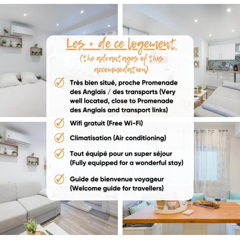 Le Cocon Niçois - 5min tramway et plage - Appartement 1 Chambre - 22