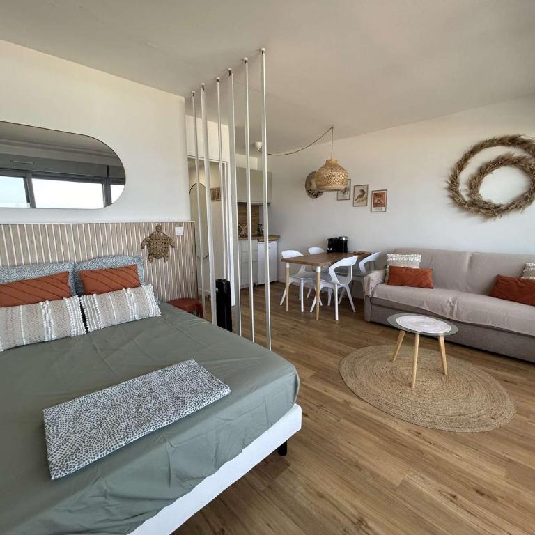 Charmant studio face à l'océan - Studio-Apartment mit Meerblick - 8
