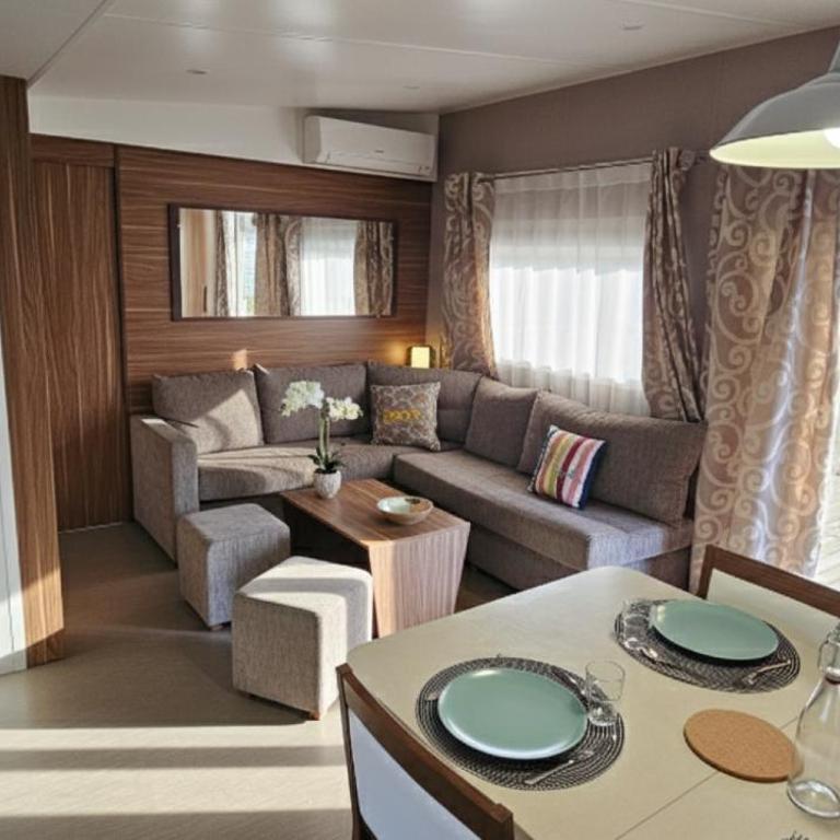 Mobil-home Évasion Valras tout confort 40 m2 - Camping Les Sables du Midi Valras-Plage - Bungalow mit 3 Schlafzimmern - 12