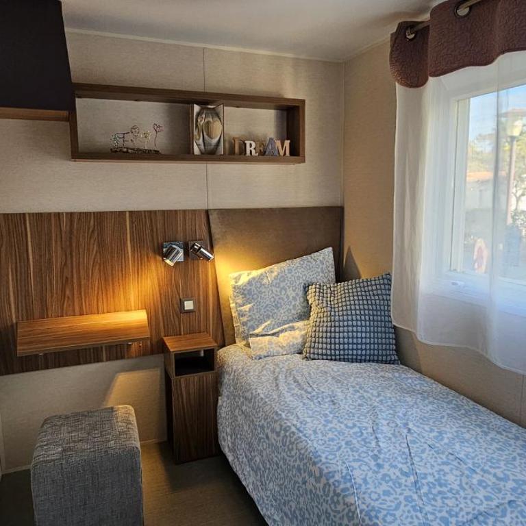 Mobil-home Évasion Valras tout confort 40 m2 - Camping Les Sables du Midi Valras-Plage - Bungalow mit 3 Schlafzimmern - 39