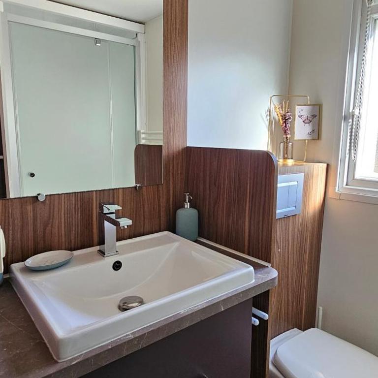Mobil-home Évasion Valras tout confort 40 m2 - Camping Les Sables du Midi Valras-Plage - Bungalow mit 3 Schlafzimmern - 28